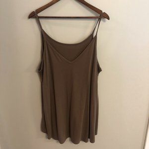 Taupe Colored Plus Size Tank - 3X